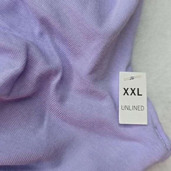1269 NWT Base Cotton Unlined Scoop Bra Purple Cloud - Picture 8 of 8